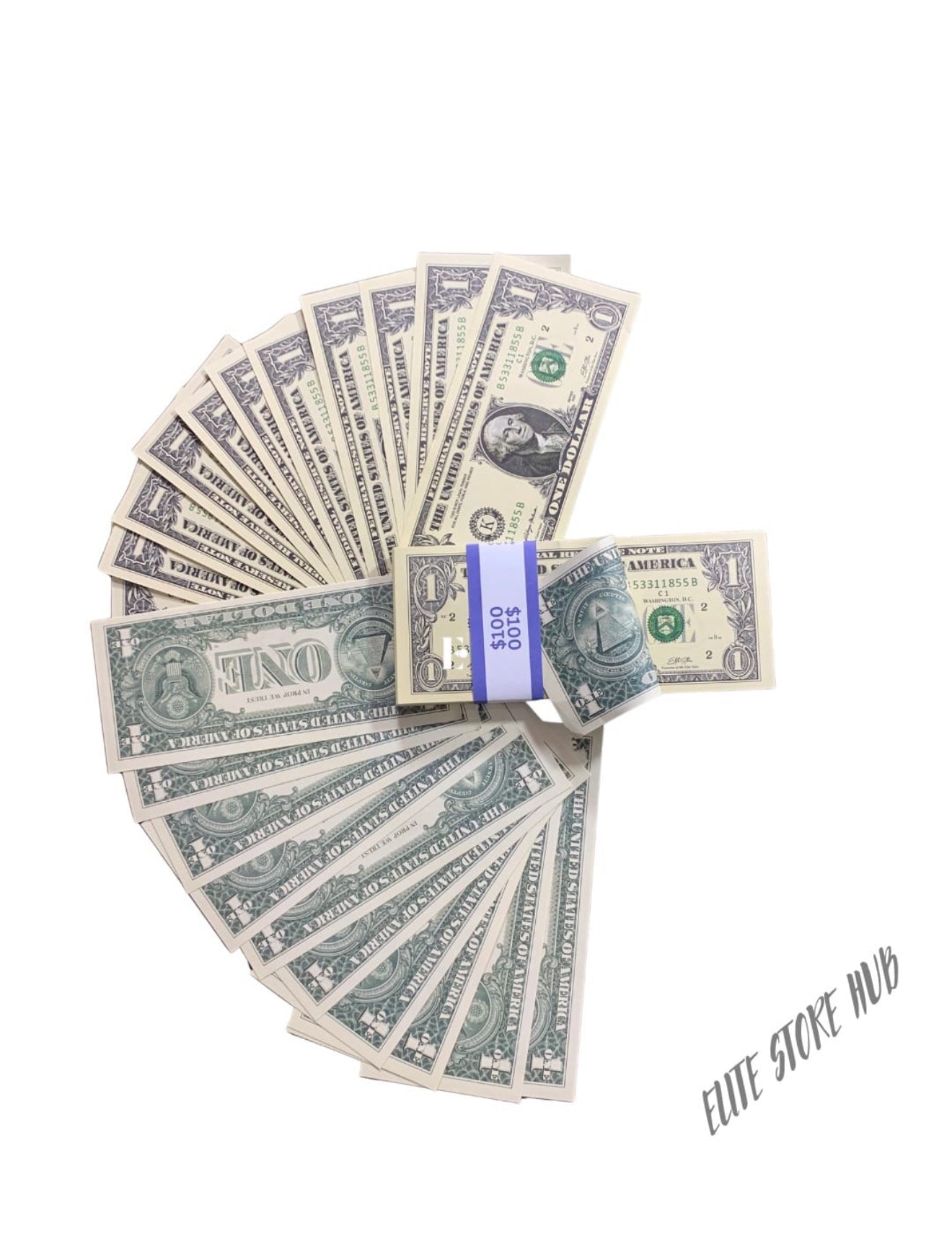 1 dollor of 1 stack (100 notes)