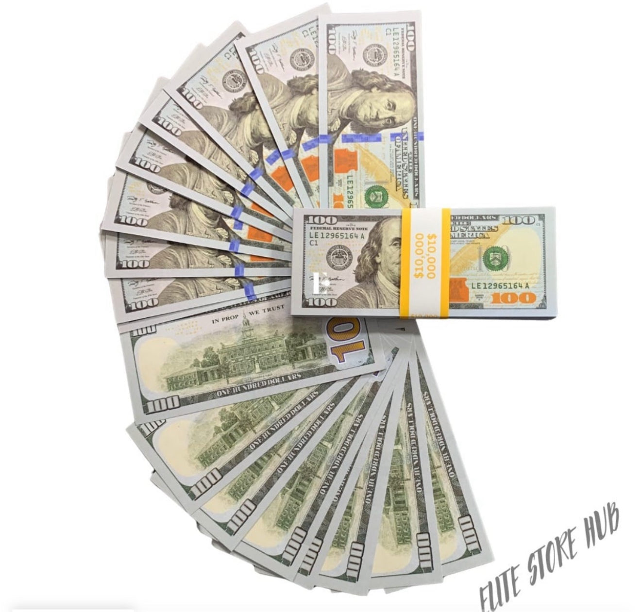 100dollar of 1 stack (100 notes)